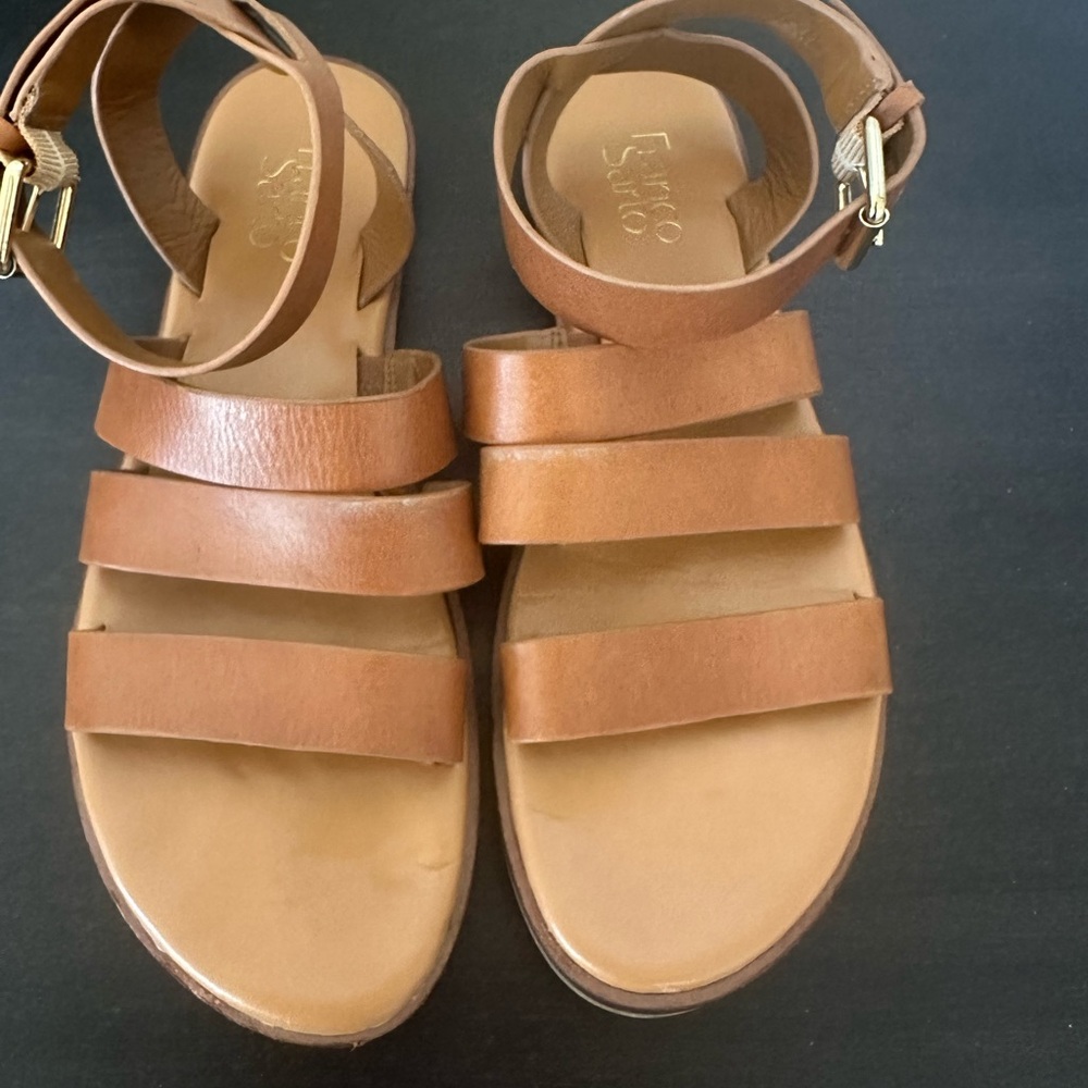 Franco Sarto Kyson Tan Leather Sandal - Picture 4 of 7
